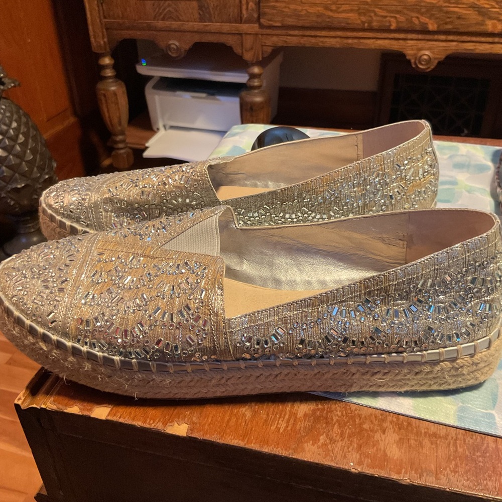 Gianni Bini Women's Glitter Espadrille Flats